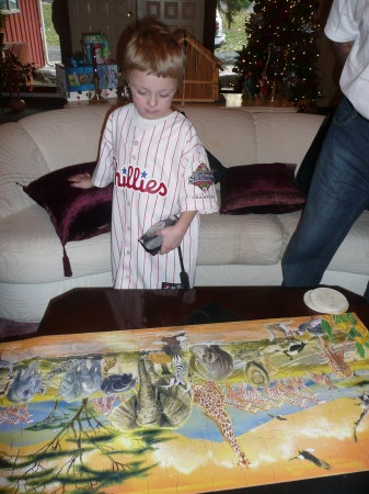 Jordan so proud of his puzzle!!
