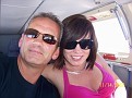 Greg & I flying in a small plane