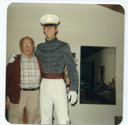 In my West Point uniform with my Grandpa