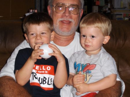 Tristan and Brendan with Papa