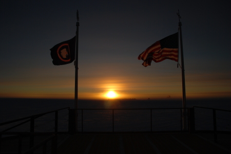 Sunset at the pole