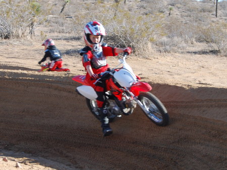 Jared 8, on his dirt bike