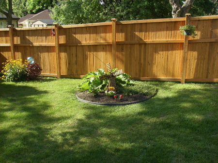 one of the seventeen flower beds