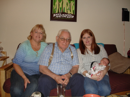 Me, Dad, Heather and four week old Emma!
