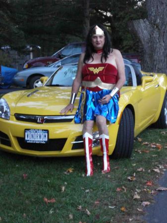 Me at Halloween and my new car