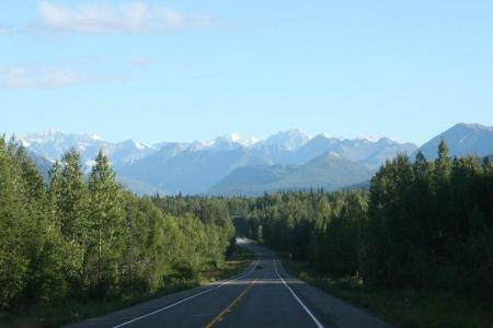 Driving down the road - Alaska