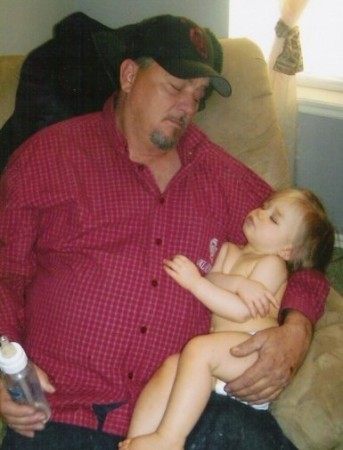 falling asleep with grandchild aka Kelsey