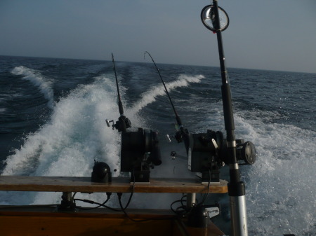 salmon fishing,Ludington,MI.