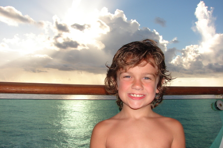 Tom on the balcony heading to saint Thomas