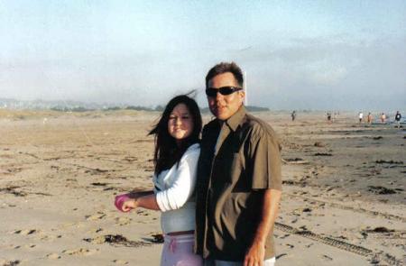 Me & my Daughter Rachel on the beach in Cali