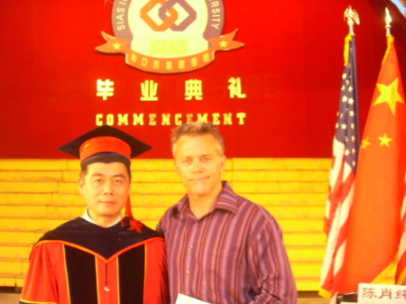 with Pres. Chen on Grad day at Sias