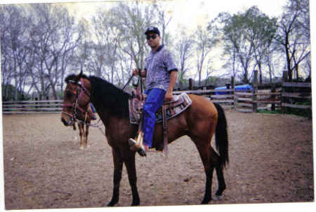 Rick (husband) on horse