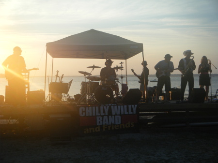 Great friend, Fred Warren/his band, our beach