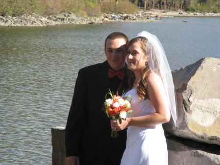 Dustin and his new bride (Cassie)
