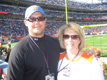 Tim and Carin at Broncos Game