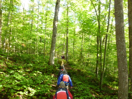 3/4 mile portage to Longpond, day 2