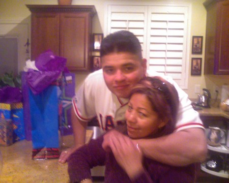 #1 Son John-Carlos with his 'mama'
