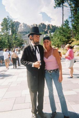 Abraham Lincoln and Nicole at Mt Rushmore- Stu