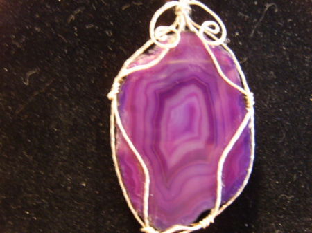 sterling silver wire wrapped agate