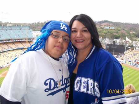 My son and I at the NLDS Game...GO BLUE