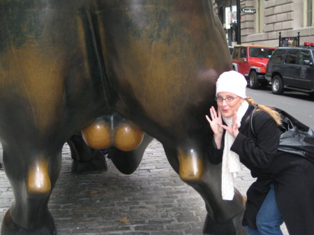 Dany & the Merrill Lynch Bull, NYC