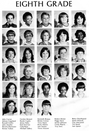 1980 Middle School Yearbook page 16