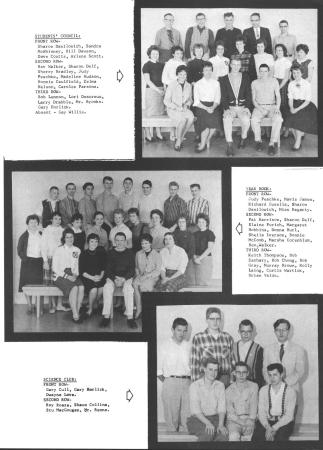 Clubs 59-60 Student Council, YearBook, Science