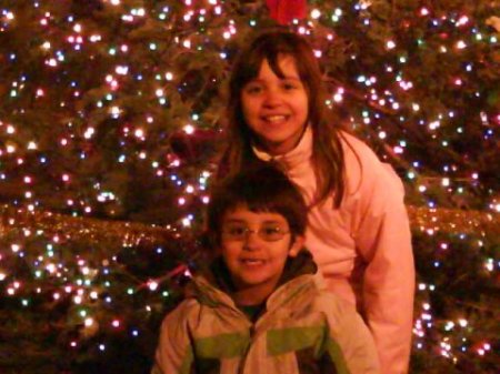 Kids at town tree lighting 12/08