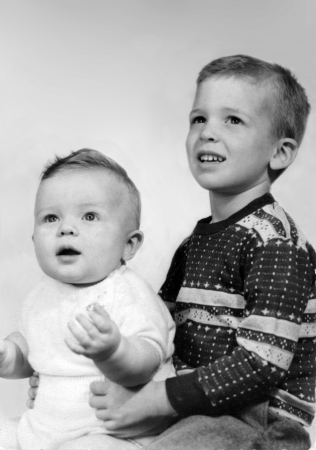 My brother Mike and I (under 1 year old)