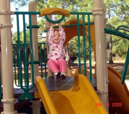 Granddaughter Ana at WallSprings Park 01/10/09