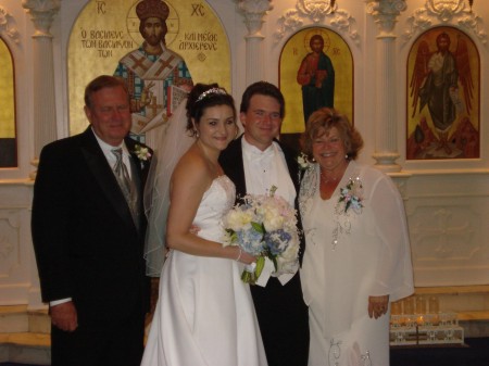 bride and groom and his rents 2