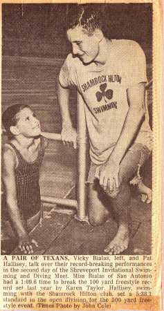 Me and Pat Hallisey, Shreveport Swim Meet