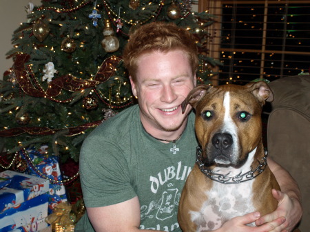 2008 Christmas Nick & His Dog Bubba