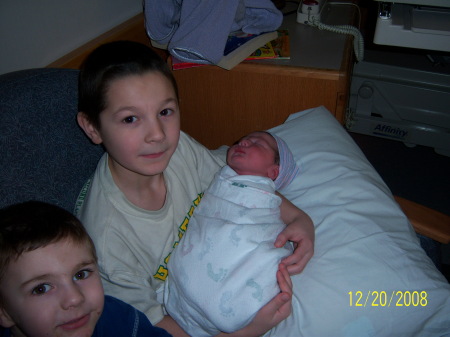 ~ my proud boys w/ new baby sister ~