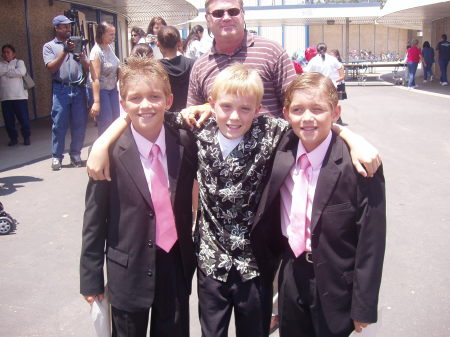 5th grade graduation with his best friends