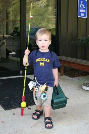 Evan, my fishing buddy!