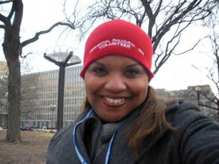 PJ volunteering at Obama Inauguration