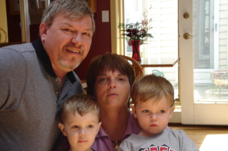 Grammy & Granpy with 2 of the boys