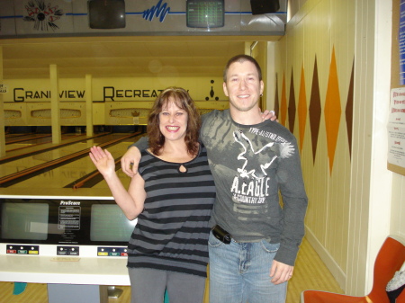 My son & I bowling