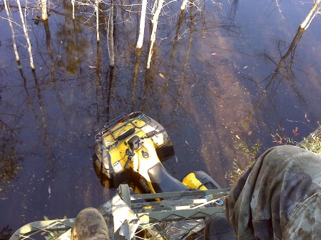 Quad riding in a South Georgia swamp