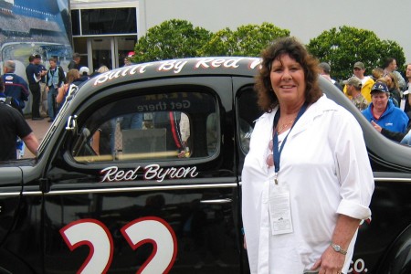 Wife in front of first Daytona winner