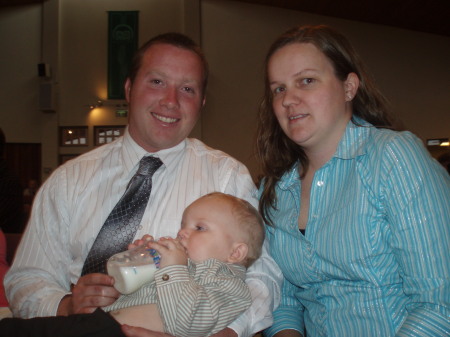 Godparents: Nick & Cindy with baby Robbie