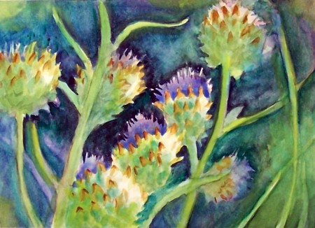 Thistles - water color 2008