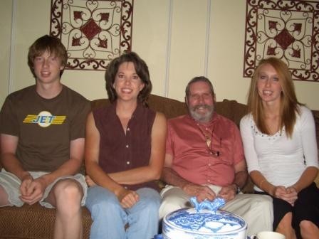 Joanna with dad and kids