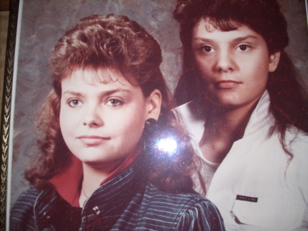 Me and my sister Tammy in high school.