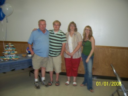 Our family at my son's graduation party.