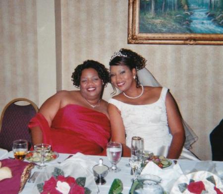 Matron of honor at Cherritta's wedding