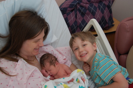 Mom, Jacob and David -- 1 Day Old!!