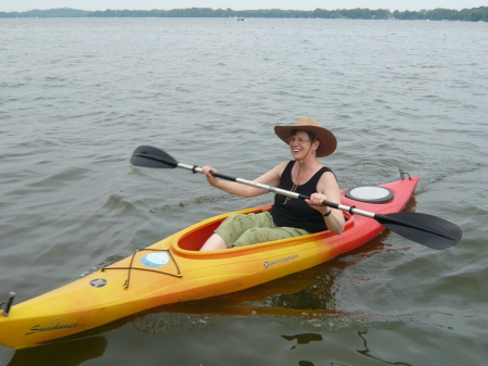 Judy in kayak