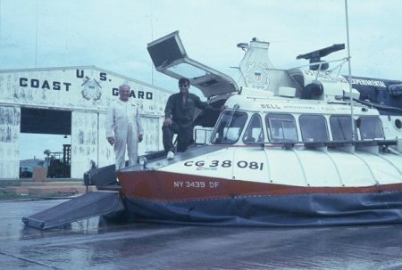 Rene on USCG Hovercraft